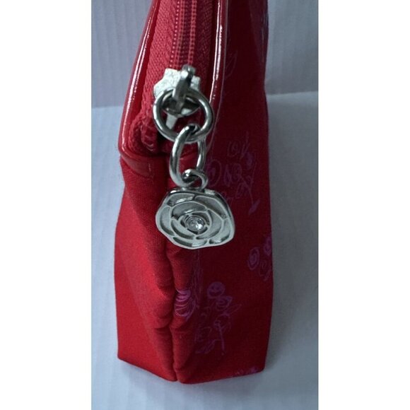 New LANCOME Paris je t'aime! RED Travel Cosmetic Makeup Bag Case Toiletry Vacay - Picture 5 of 5